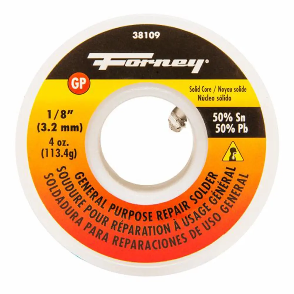Solder, General Purpose Repair, Solid Core, 1/8 In, 4 Ounce 1