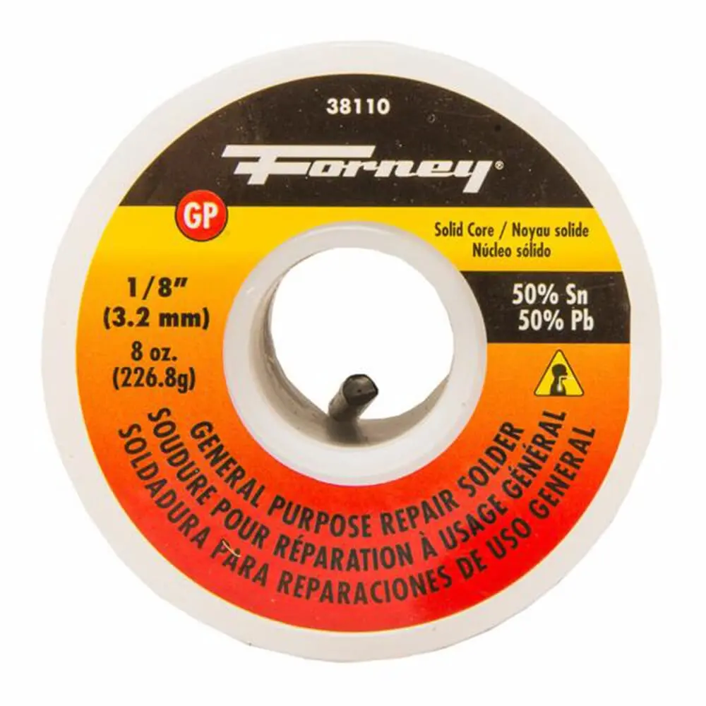 Solder, General Purpose Repair, Solid Core, 1/8 In, 8 Ounce 1