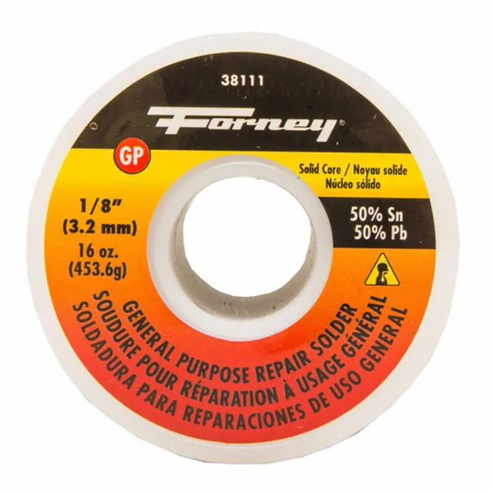 Solder, General Purpose Repair, Solid Core, 1/8 In, 16 Ounce 1
