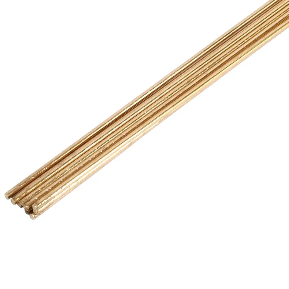 Gas Brazing Rod, Low Fuming Bare Brass, 1/8 In X 18 In, 10 Rods 1