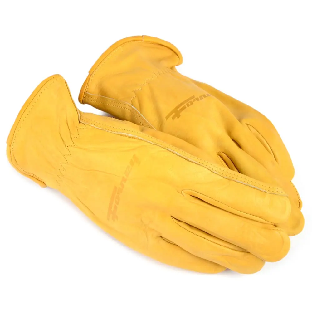 Premium Cowhide Leather Driver Work Gloves (Men's L) 1