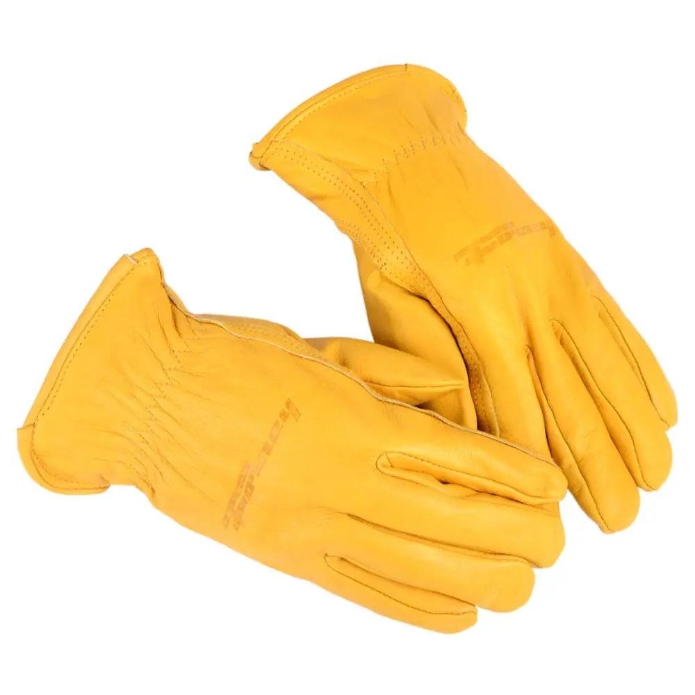 Lined Premium Cowhide Leather Driver Work Gloves (Men's M) 1