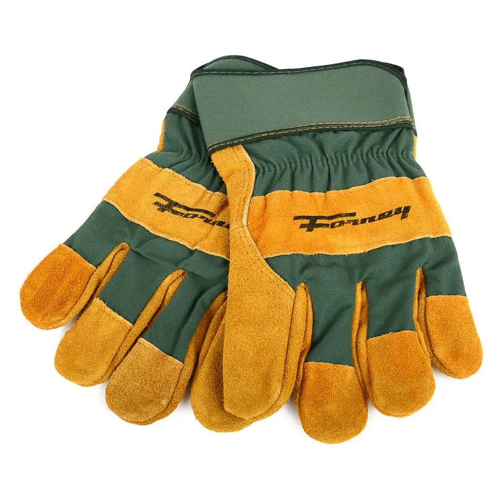 Premium Cowhide Leather Palm Work Gloves (Men's L) 1