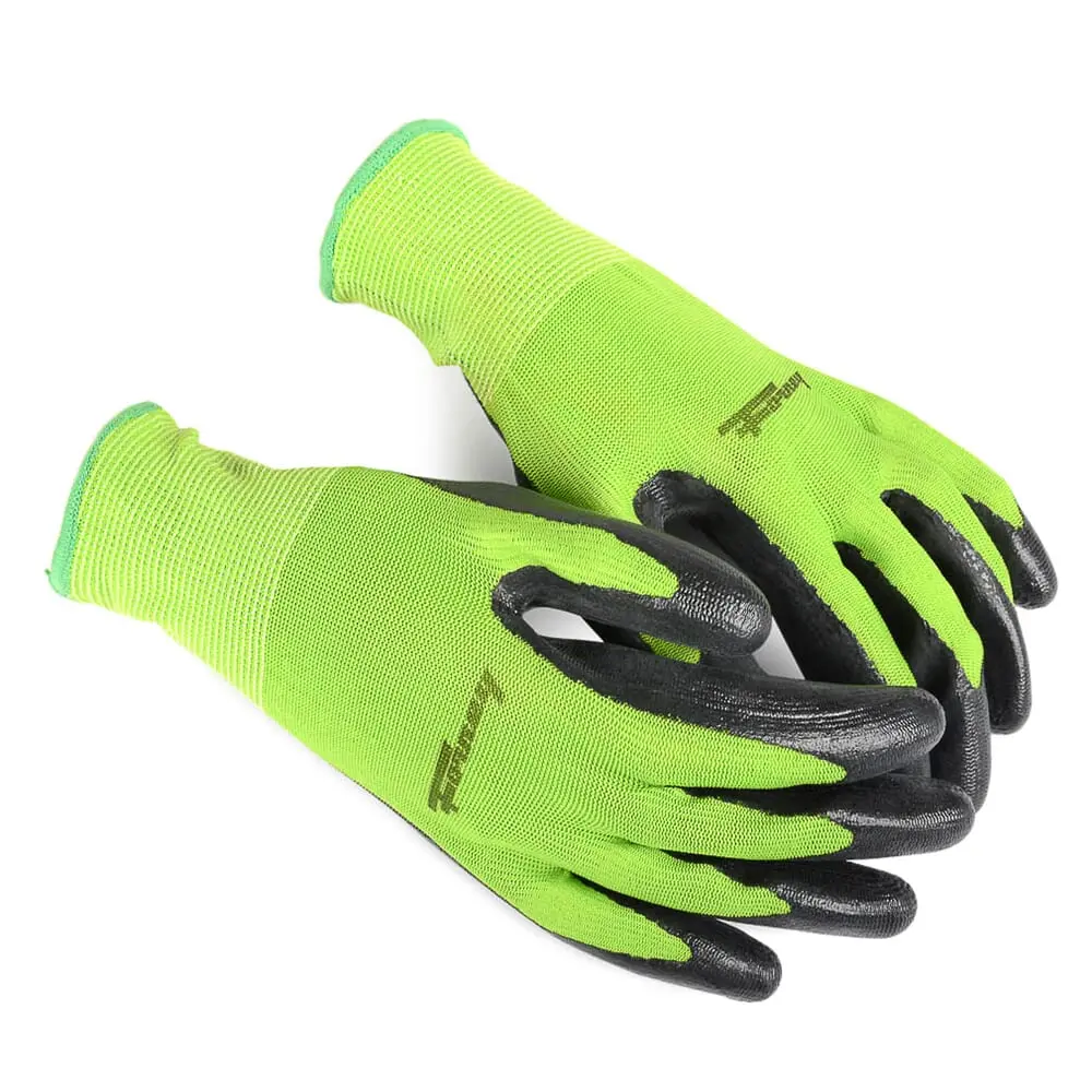 Premium Nitrile Coated String Knit Gloves (Size L) 1