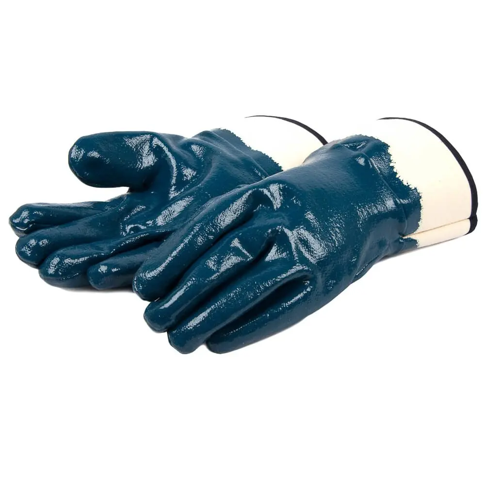 Heavyweight Nitrile Coated Chemical Gloves (Size L/Xl) 1