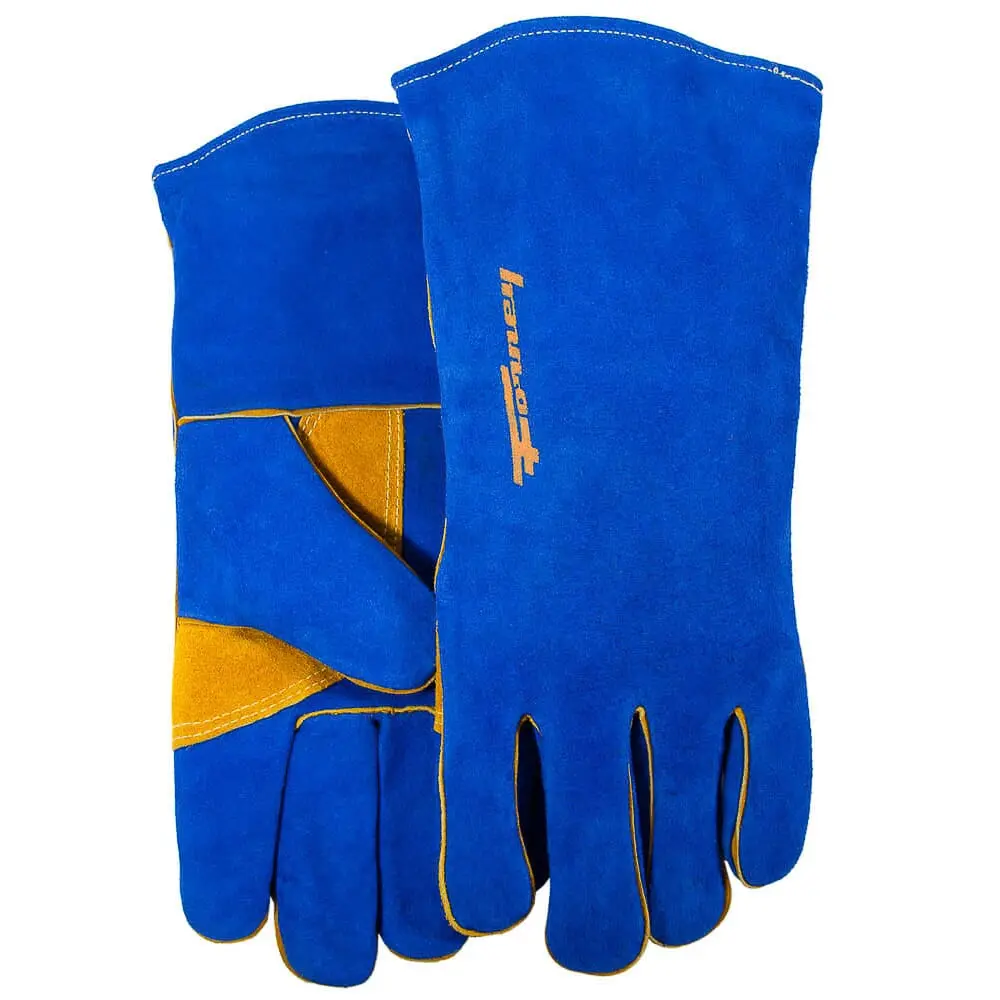 Blue Leather Welding Gloves (Men's L) 1