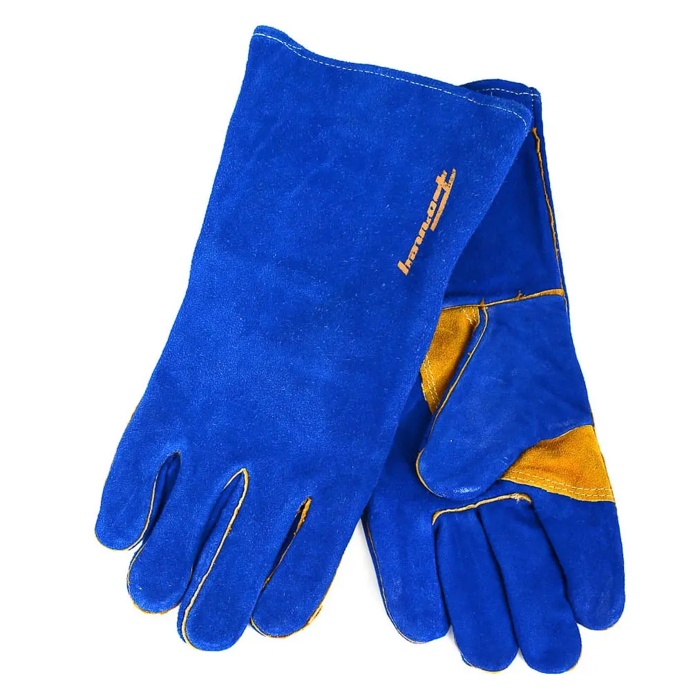 Blue Leather Welding Gloves (Men's Xl) 1