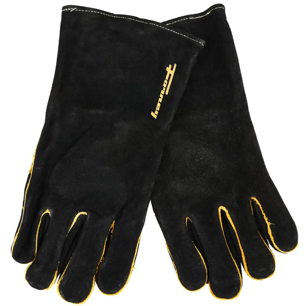 Black Leather Welding Gloves (Men's L) 1