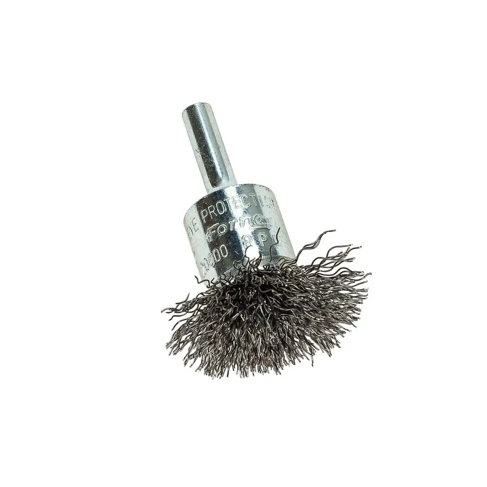 Command Pro End Brush, Circular Flare, 1-1/2 In X .014 In X 1/4 In Shank 1