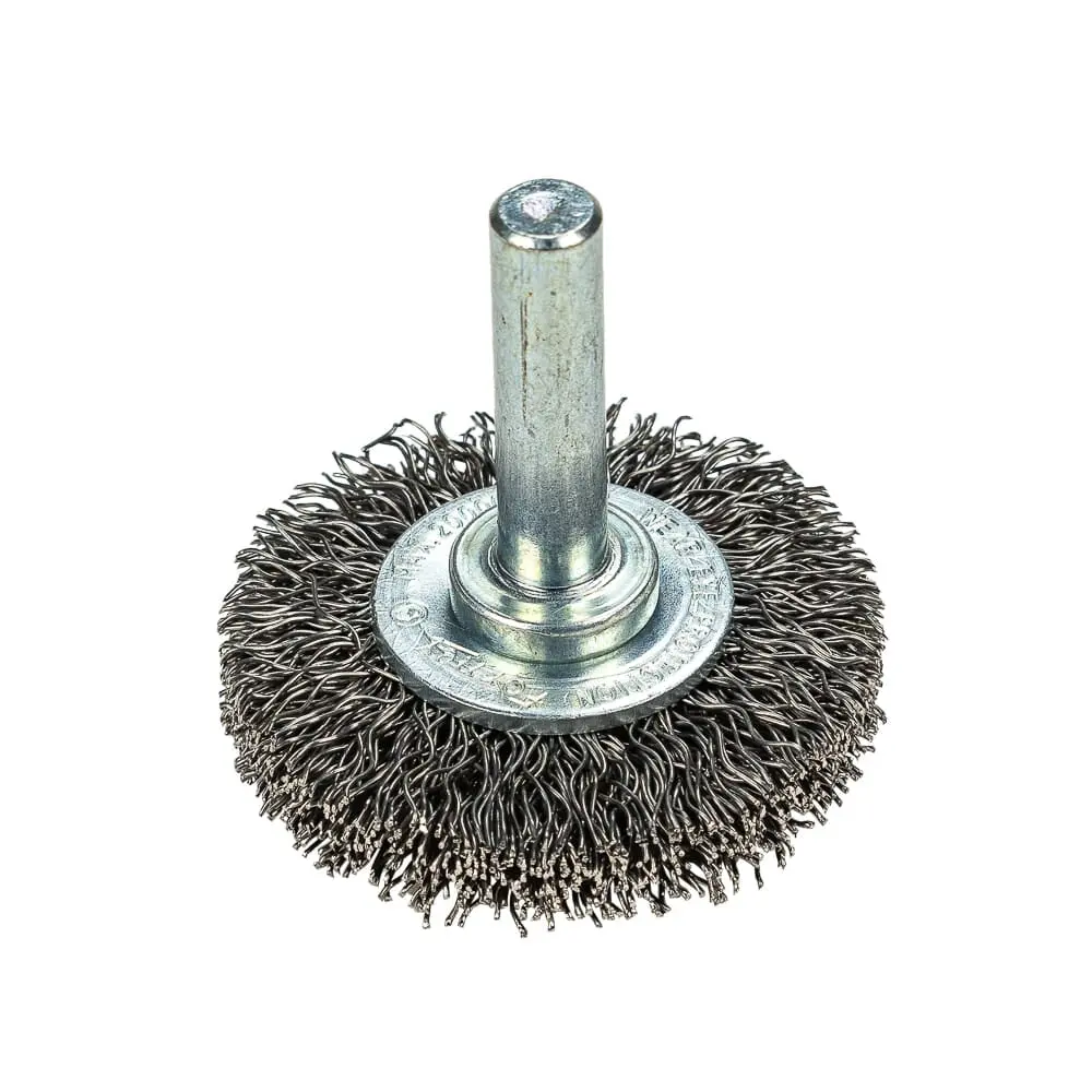 Command Pro Wire Wheel, Crimped, 1-1/2 In X .014 In X 1/4 In Shank 1