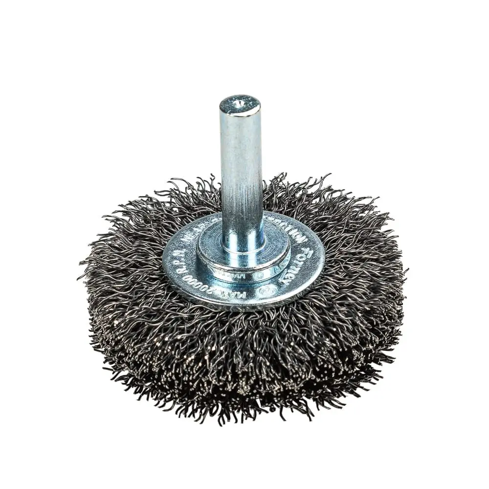 Command Pro Wire Wheel Crimped, 2 In X .014 In X 1/4 In Shank 1