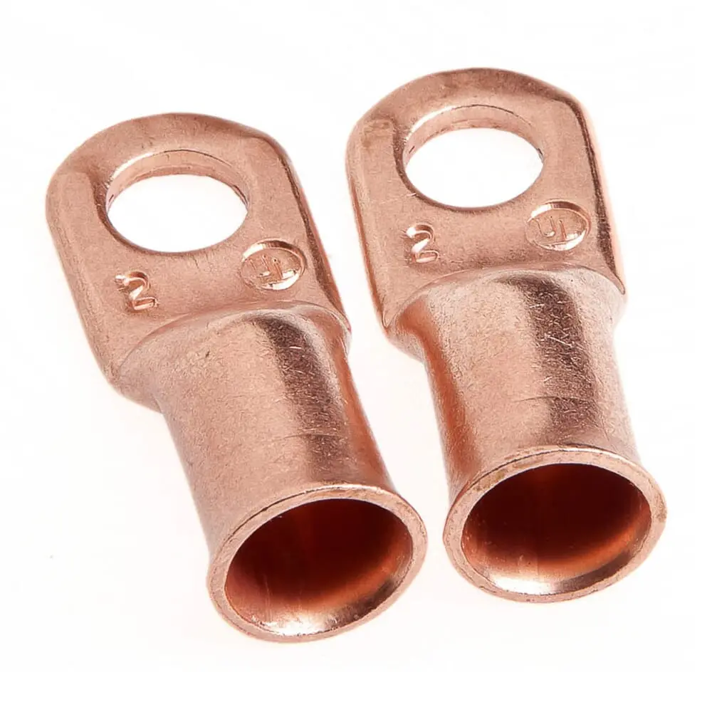 Lug For Number 2 Cable, 5/16 In Stud, Premium Copper 1