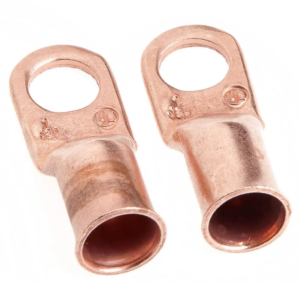 Lug For Number 1 Cable, 3/8 In Stud, Premium Copper 1