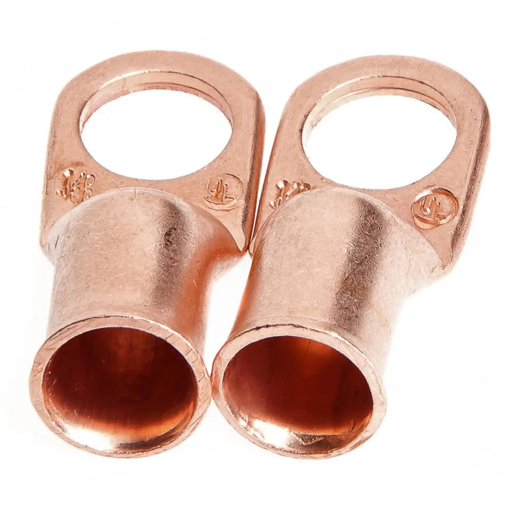 Lug For Number 1/0 Cable, 1/2 In Stud, Premium Copper 1