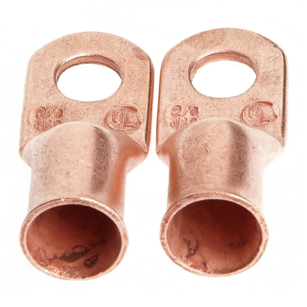 Lug For Number 2/0 Cable, 3/8 In Stud, Premium Copper 1