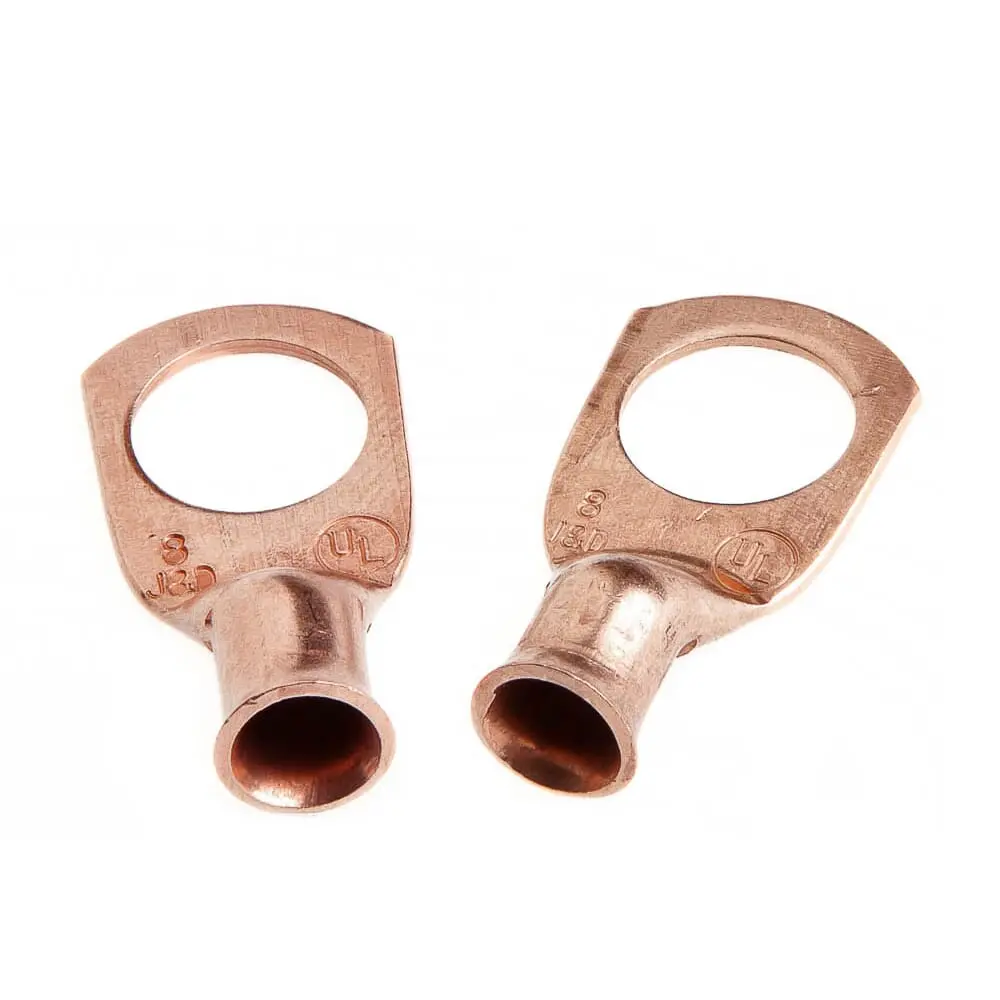 Lug For Number 8 Cable, 3/8 In Stud, Premium Copper 1