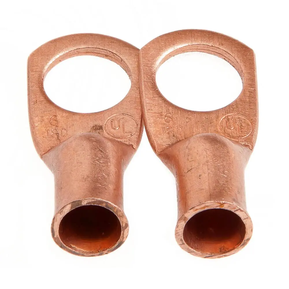 Lug For Number 6 Cable, 3/8 In Stud, Premium Copper 1