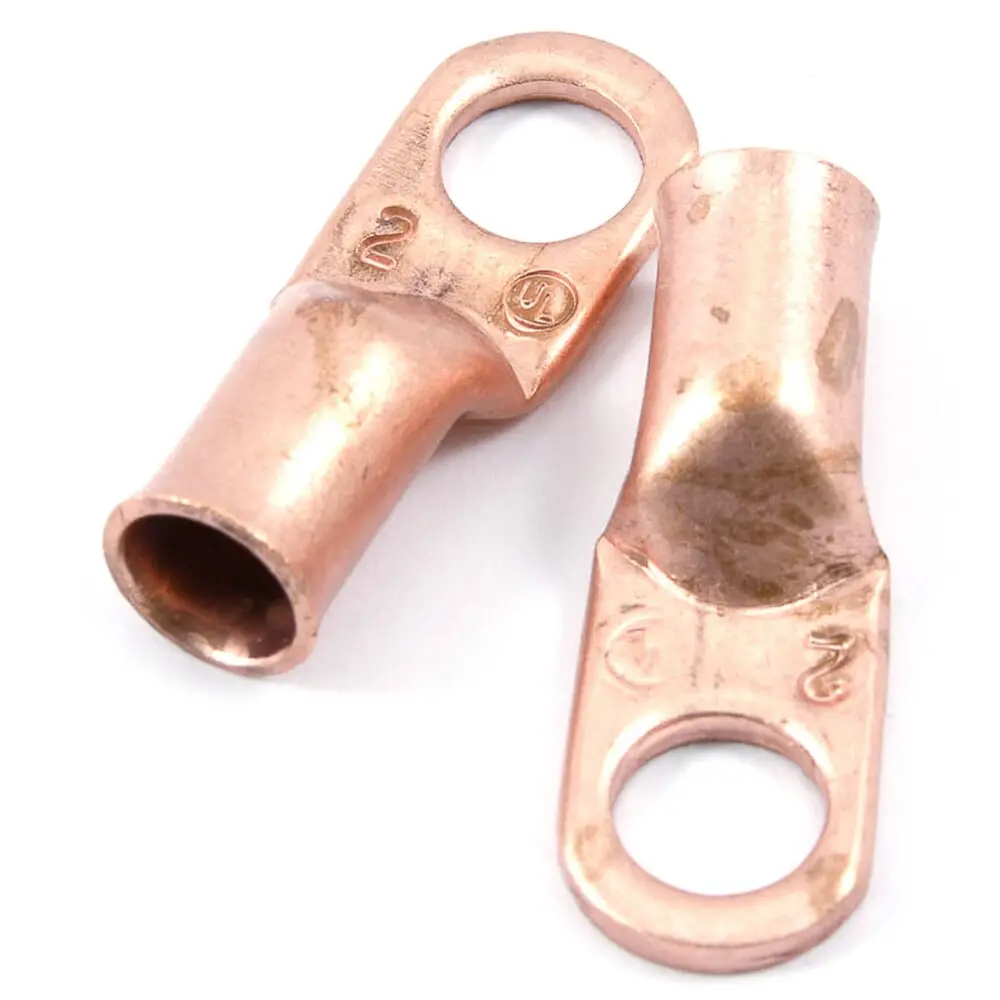 Lug For Number 2 Cable, 3/8 In Stud, Premium Copper 1
