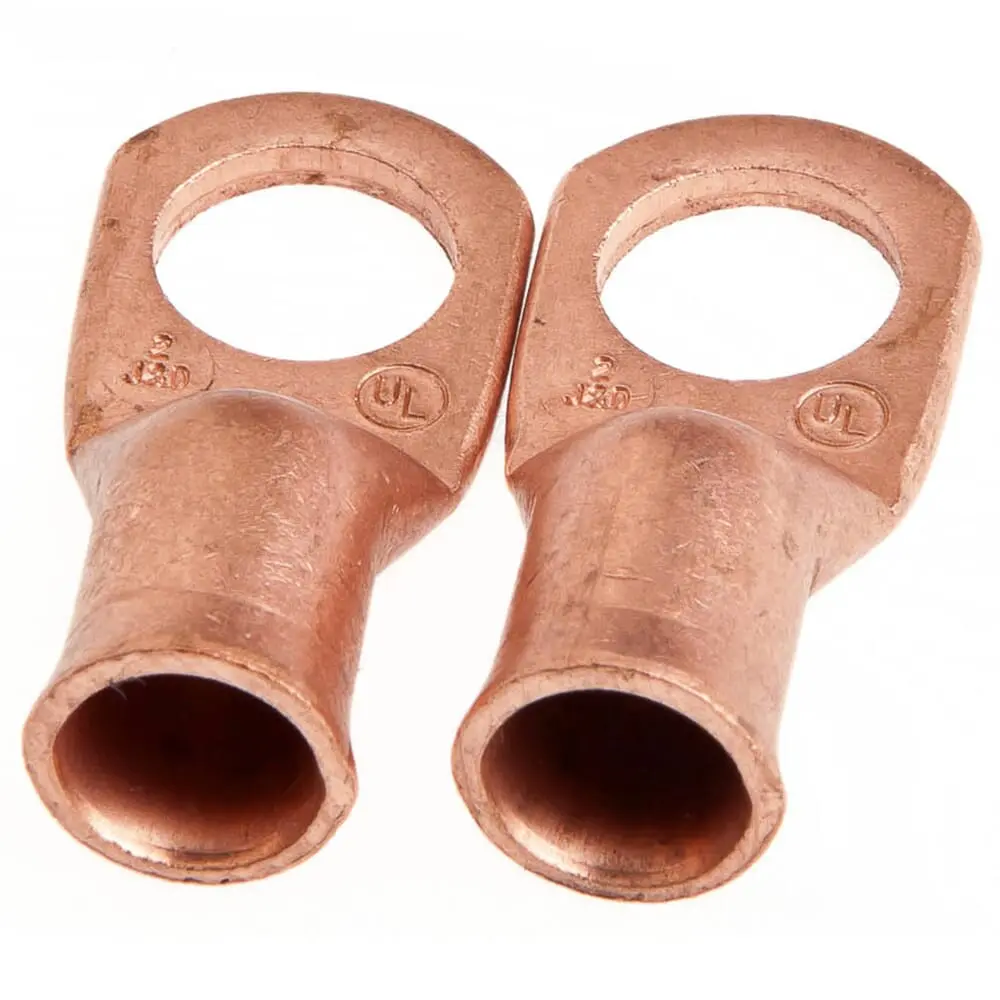 Lug For Number 2 Cable, 1/2 In Stud, Premium Copper 1
