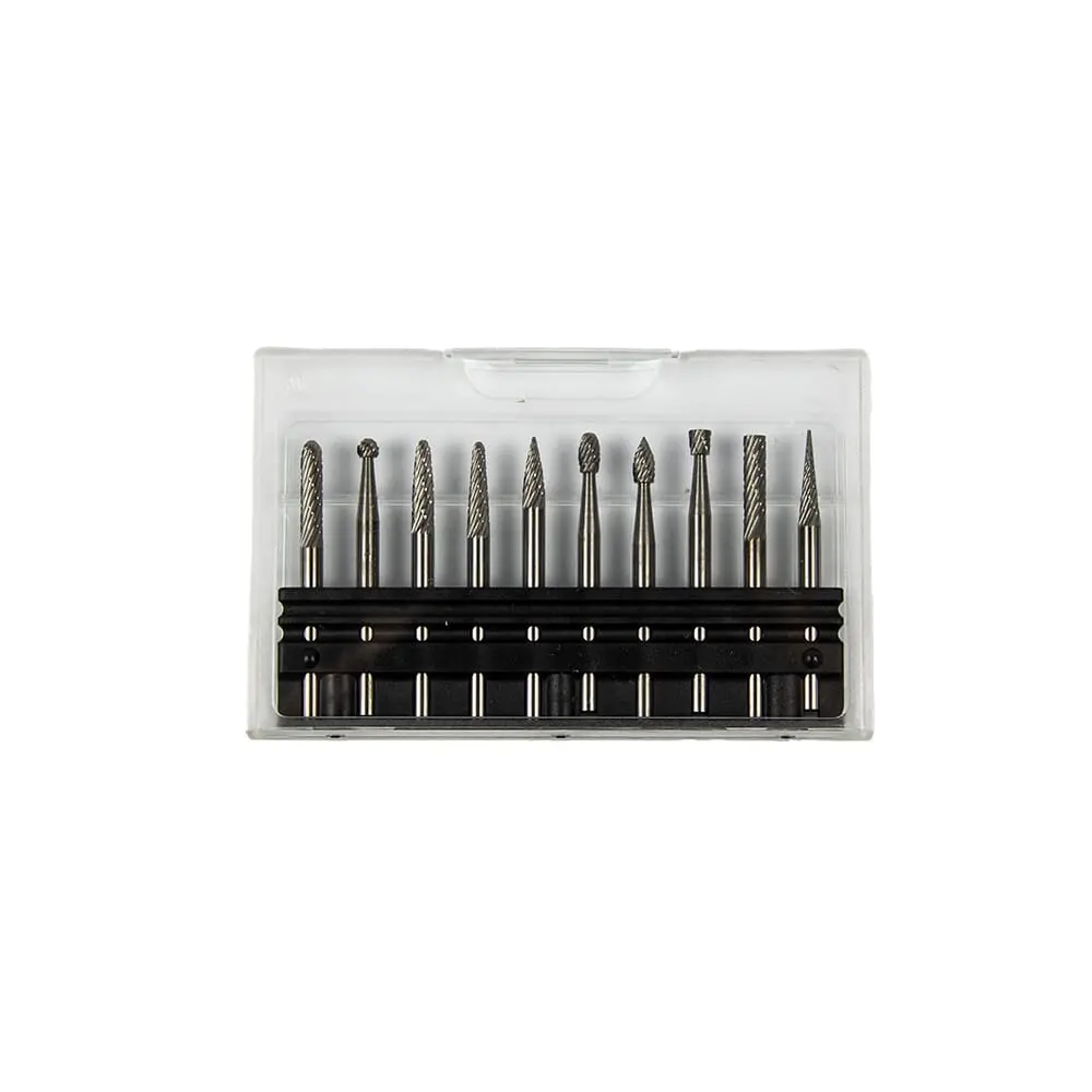 Tungsten Carbide Burr Set, 10-Piece, 1/8 In Shank 1