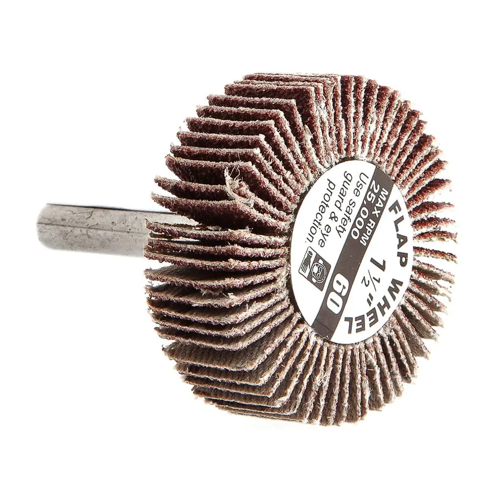 Flap Wheel, Shank Mounted, 1-1/2 In X 1/2 In 1