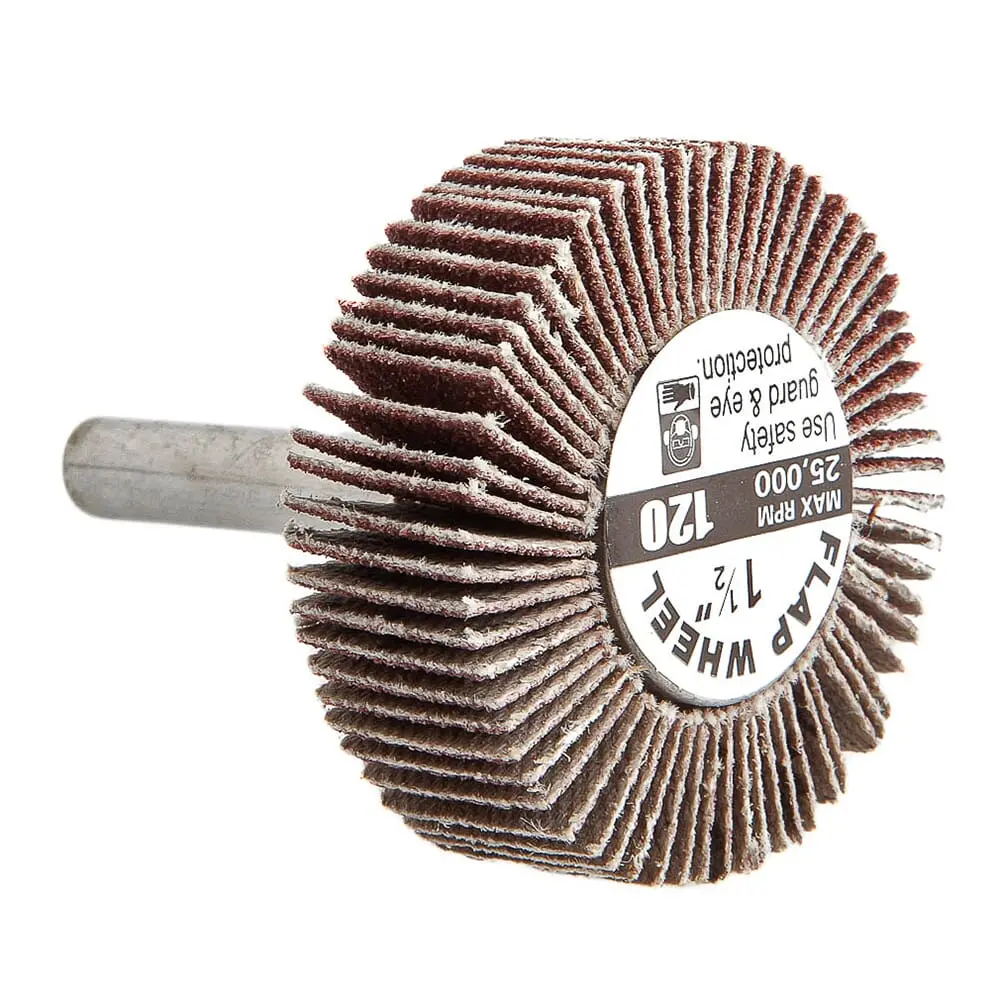 Flap Wheel, Shank Mounted, 1-1/2 In X 1/2 In 1
