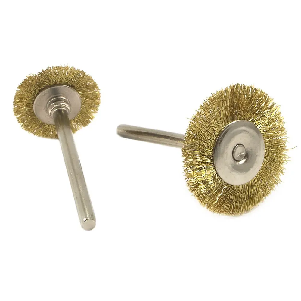 Brush Set, Brass, 1 In And 3/4 In With 3/32 In Shaft (2-Piece) 1