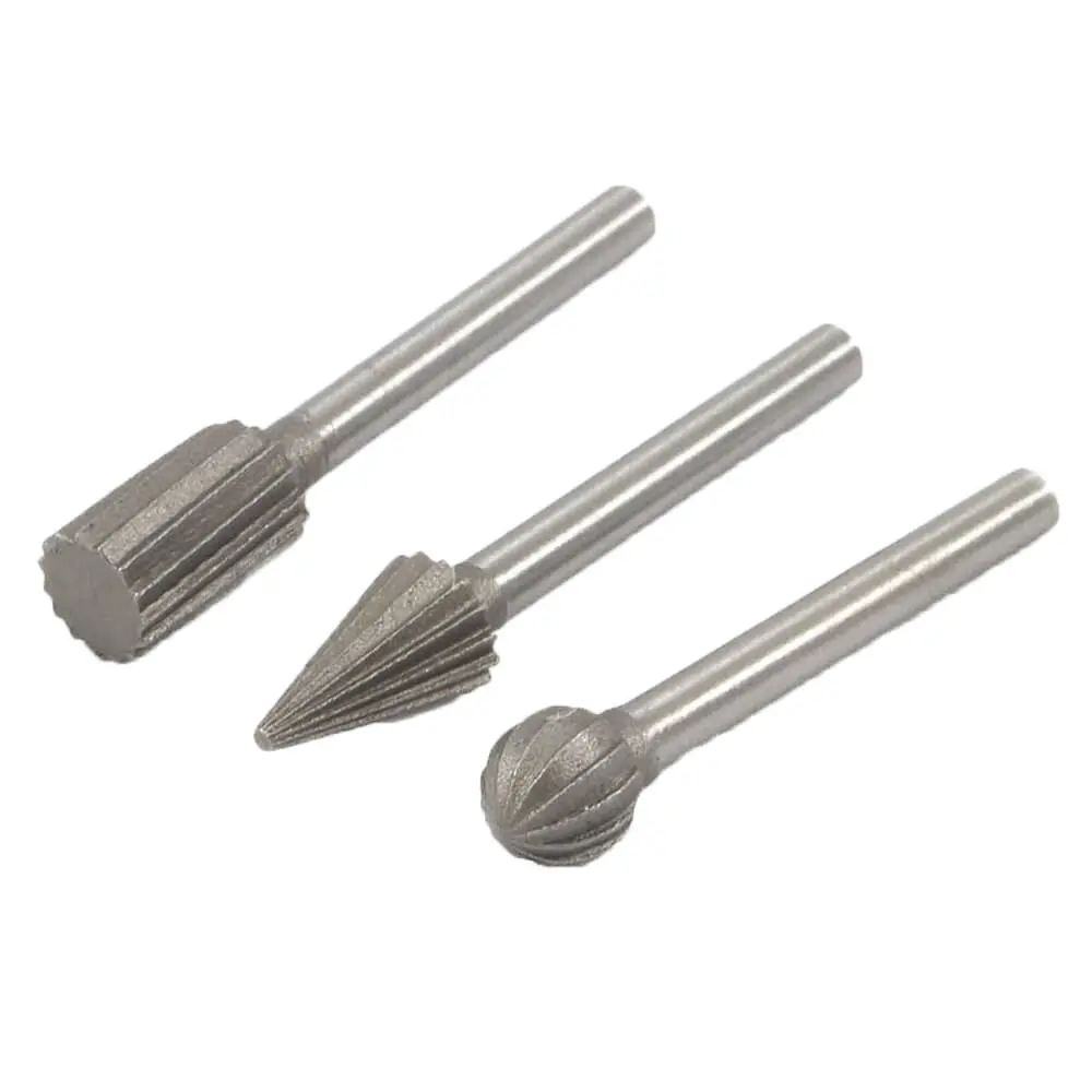 Mini-Rotary File Set With 1/8 In Shaft, 3 Piece 1