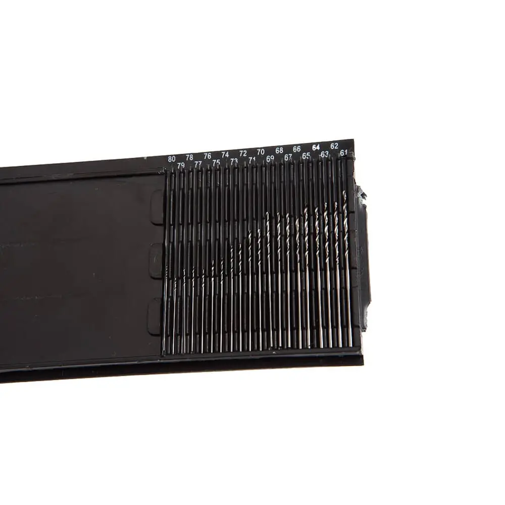 20-Piece Mini-Drill Bit Set, Sizes 61-80 1
