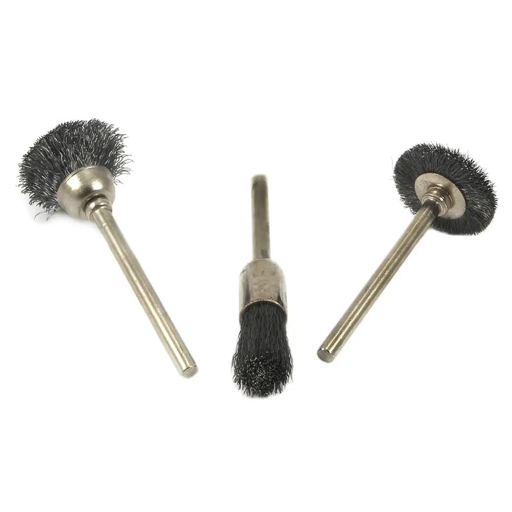 3-Piece Bristle Wire Brush Set With 1/8 In Shank 1