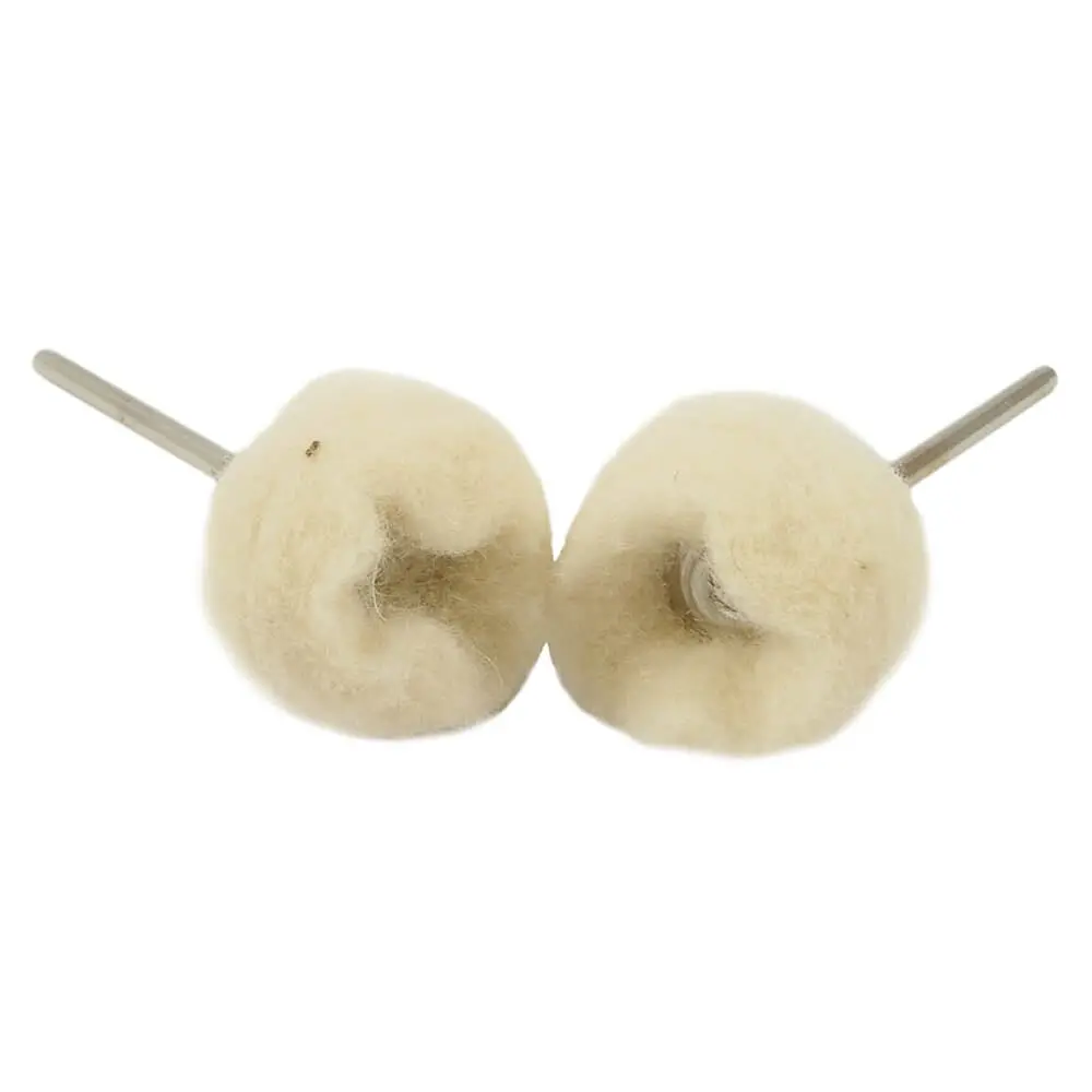 Felt Polishing Wheel, 7/8 In X 3/32 In Shaft, 2-Pack 1