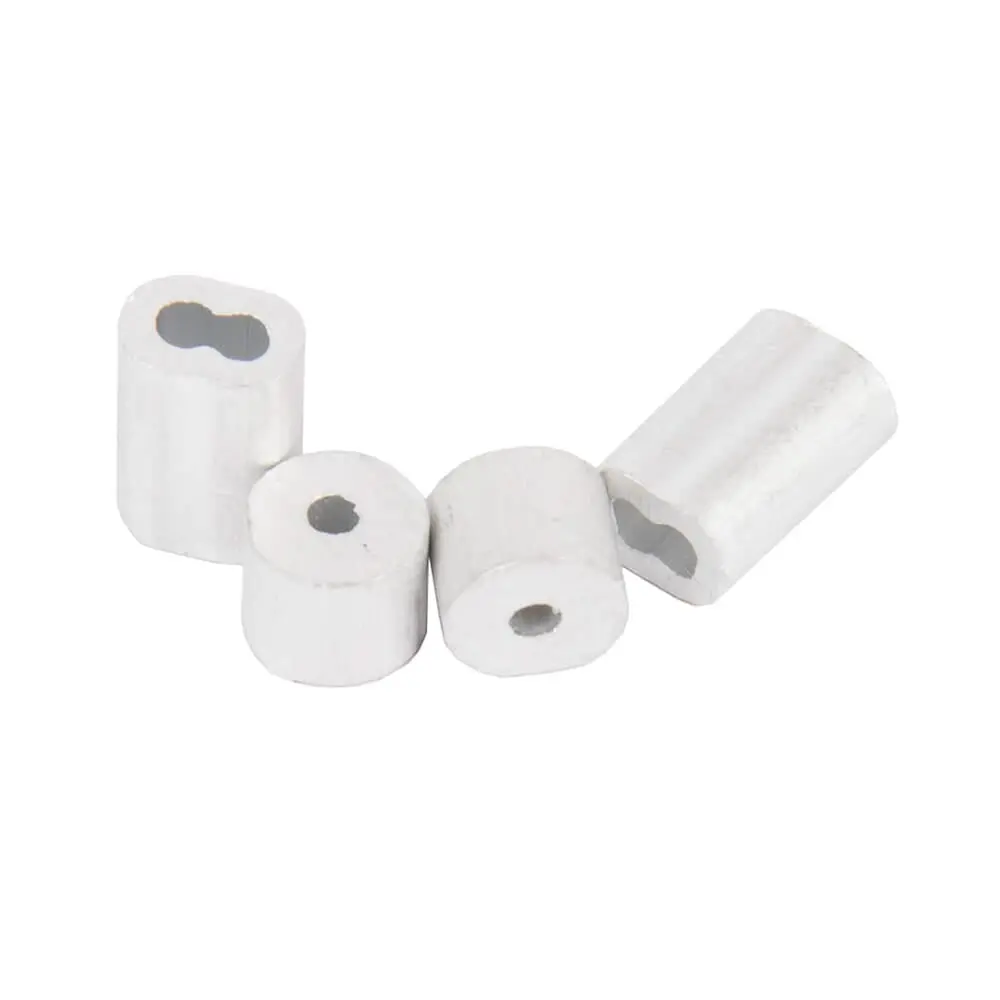 Wire Rope Sleeve And Stop, Aluminum, 1/16 In, 2-Each 1
