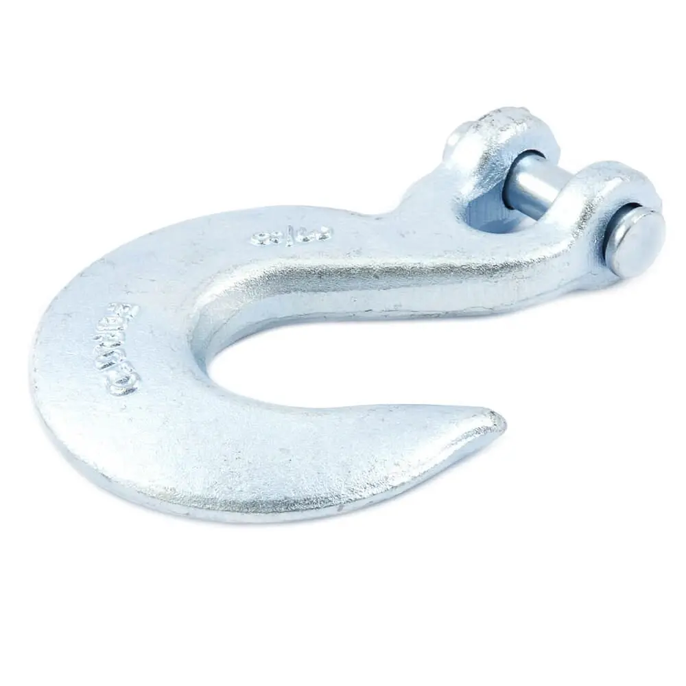 Clevis Slip Hook, Forged Galvanized, 3/8 In 1