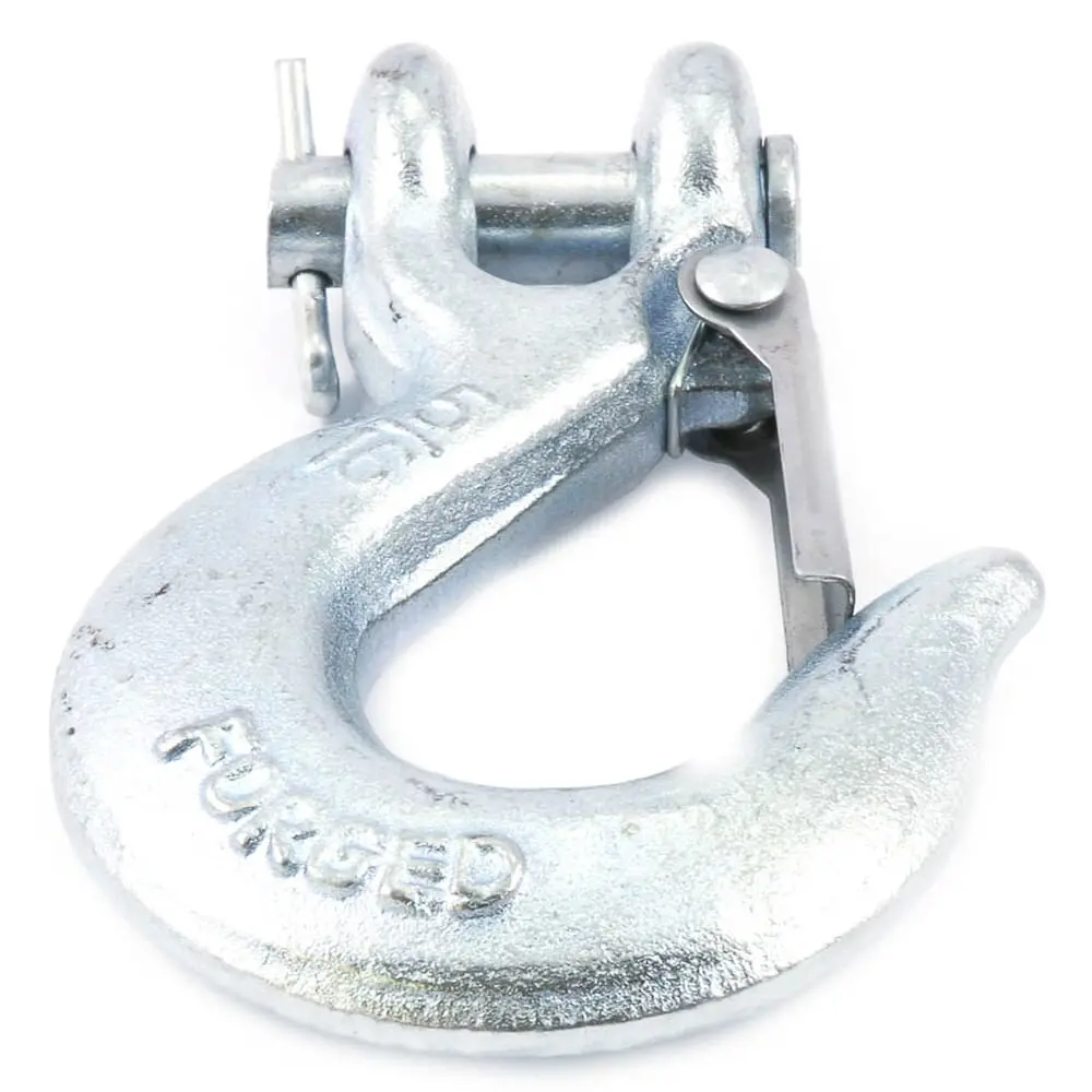 Clevis Slip Hook, Forged Galvanized, 5/16 In With Latch 1