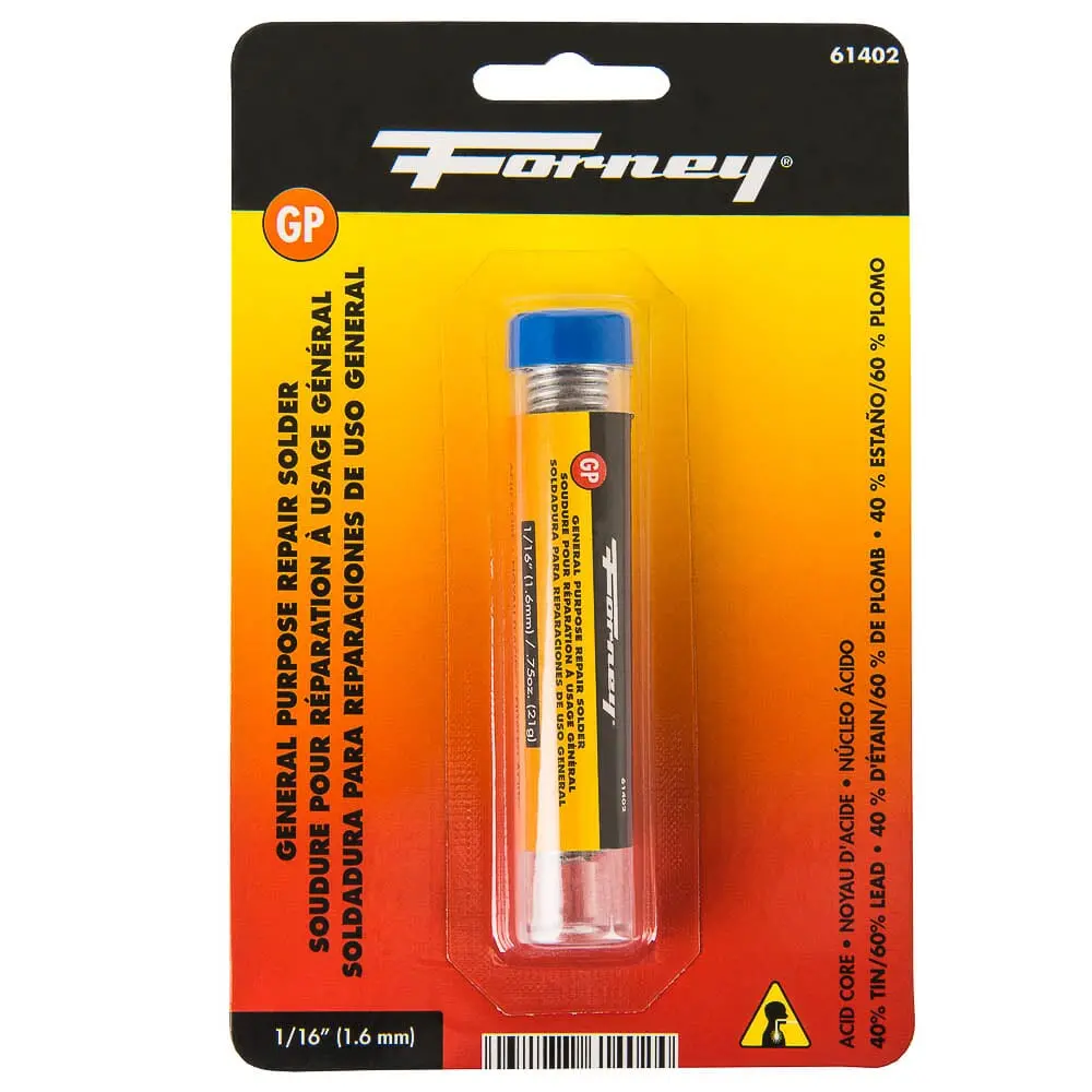 Solder, General Purpose Repair, Acid Core, 1/16 In, .75 Ounce 1