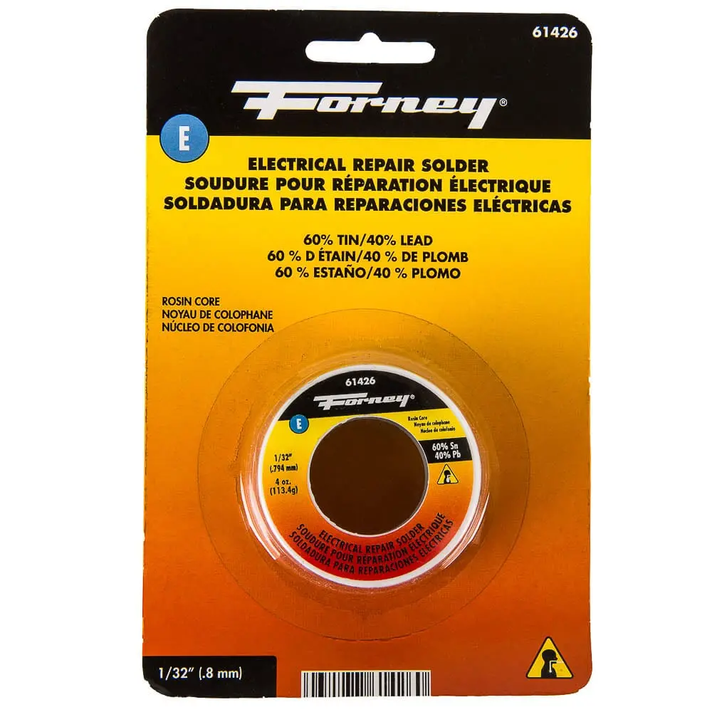 Solder, Electrical Repair, Rosin Core, 1/32 In, 4 Ounce 1
