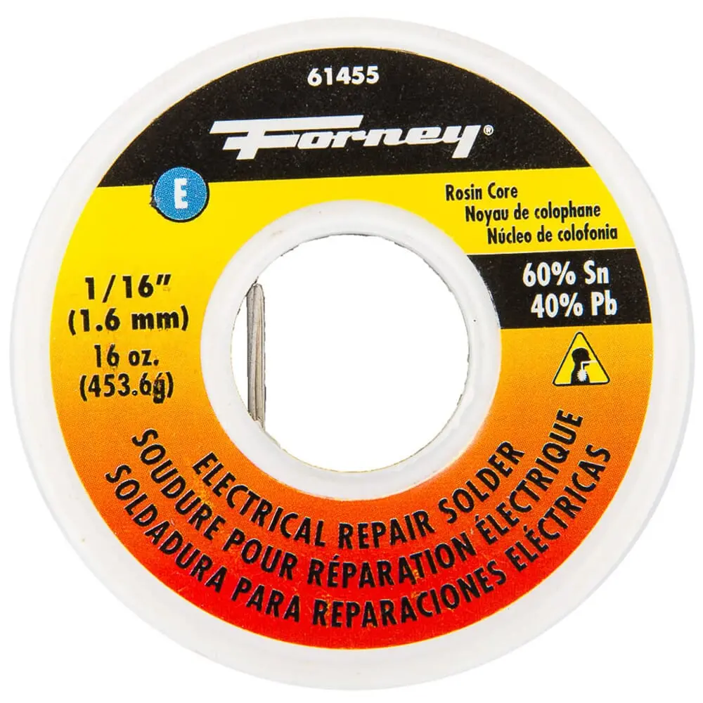 Solder, Electrical Repair, Rosin Core, 1/16 In, 16 Ounce 1