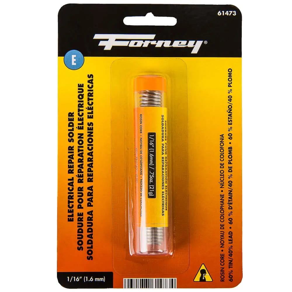 Solder, Electrical Repair, Rosin Core, 1/16 In, .75 Ounce 1