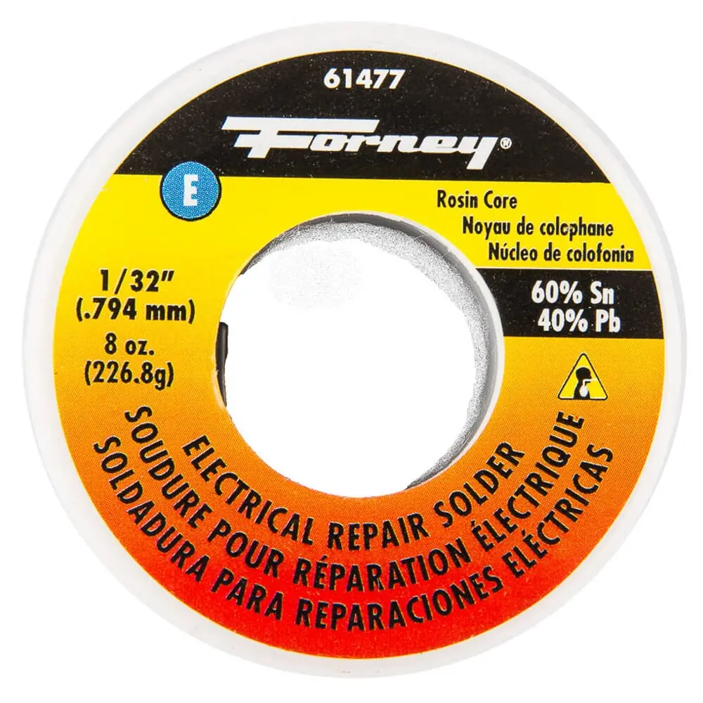 Solder, Electrical Repair, Rosin Core, 1/32 In, 8 Ounce 1