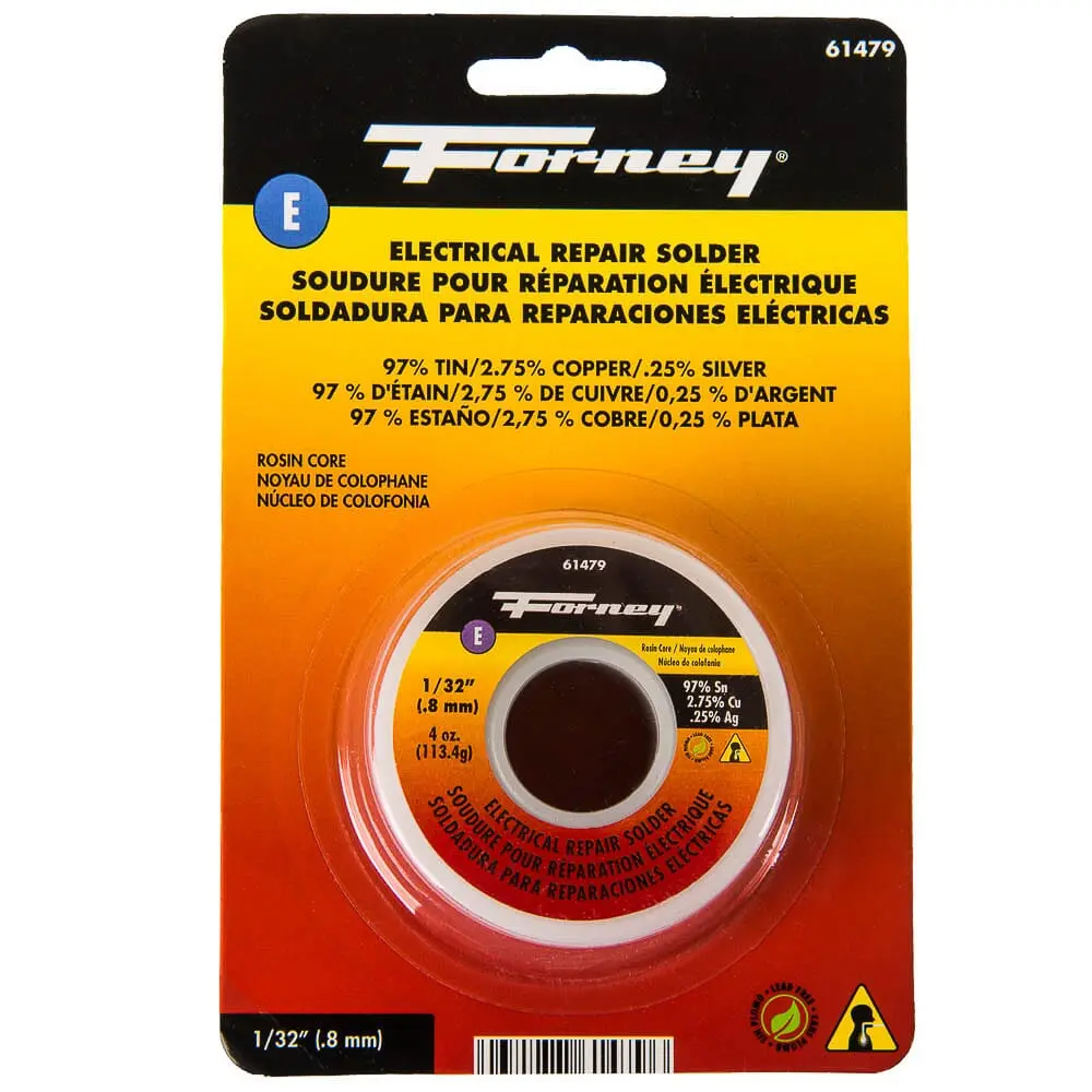 Solder, Lead Free (Lf), Electrical Repair, Rosin Core, 1/32 In, 4 Ounce 1
