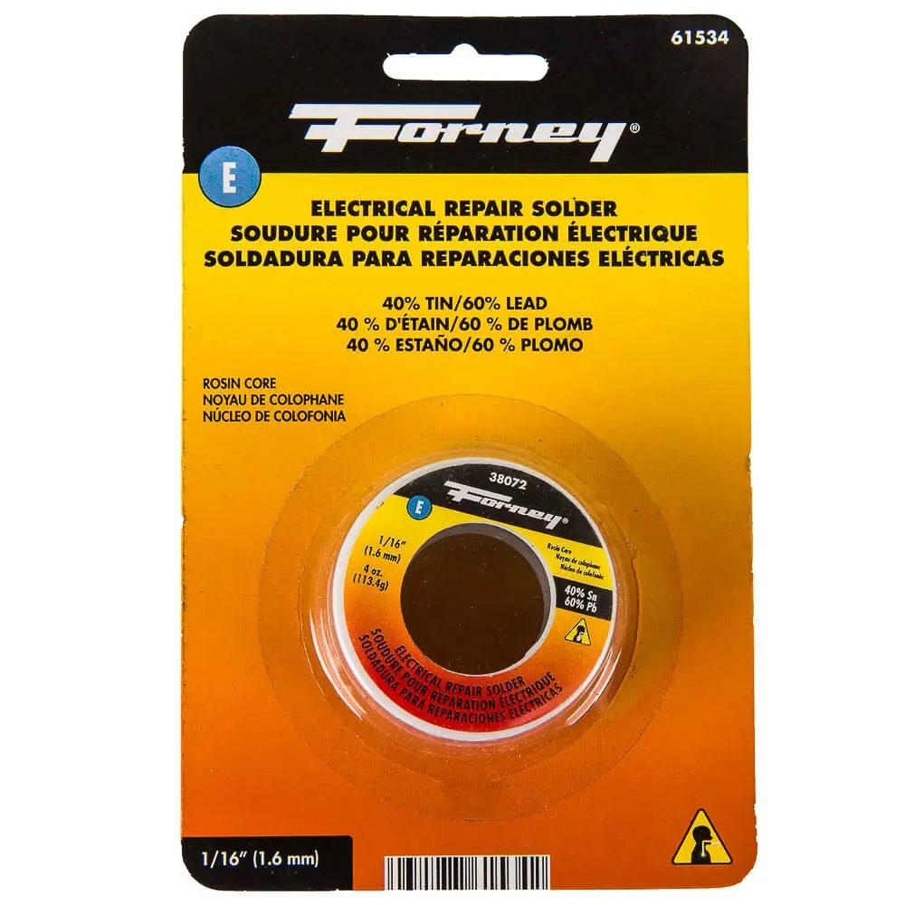Solder, Electrical Repair, Rosin Core, 1/16 In, 4 Ounce 1