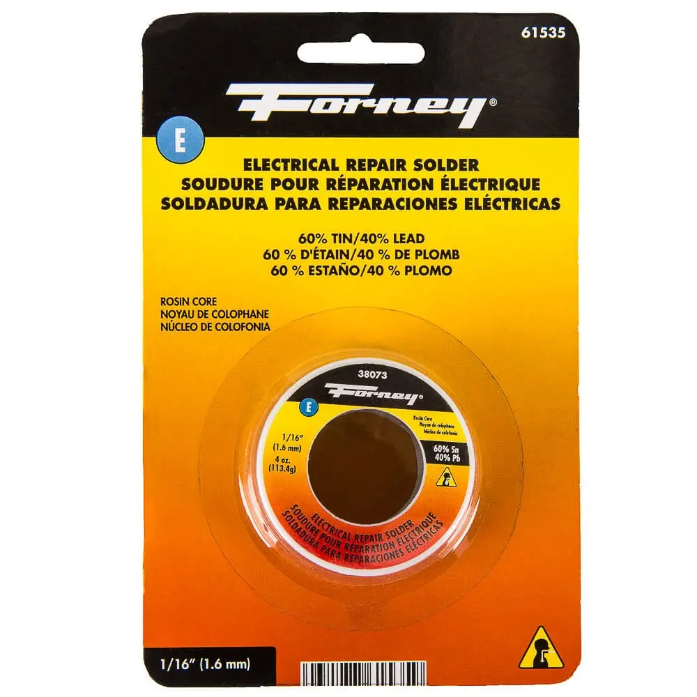 Solder, Electrical Repair, Rosin Core, 1/16 In, 4 Ounce 1