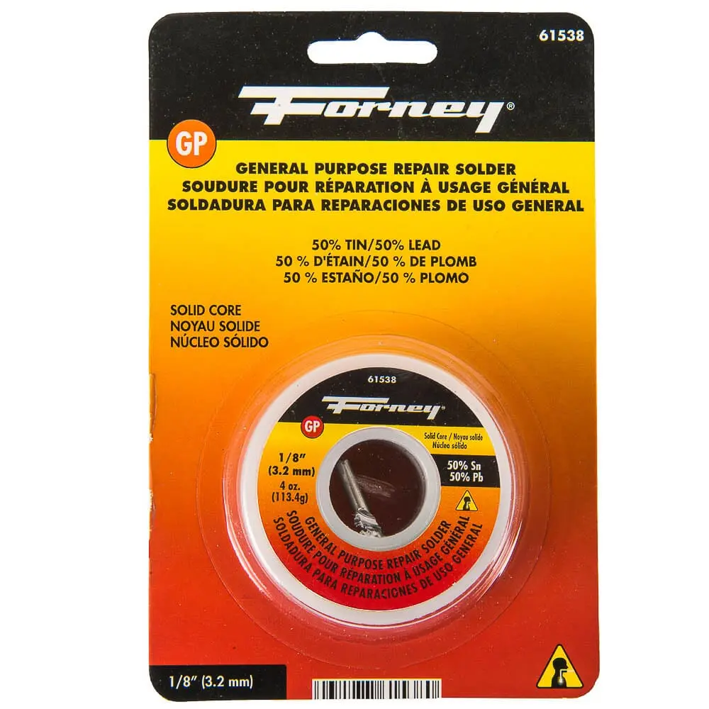 Solder, General Purpose Repair, Solid Core, 1/8 In, 4 Ounce 1