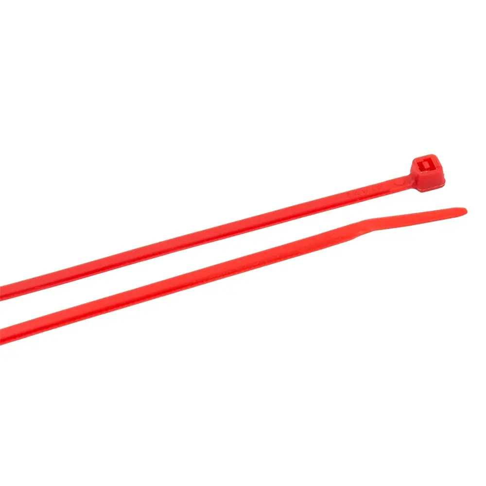 Cable Ties, 4 In Red Ultra Light-Duty, 100-Pack 1