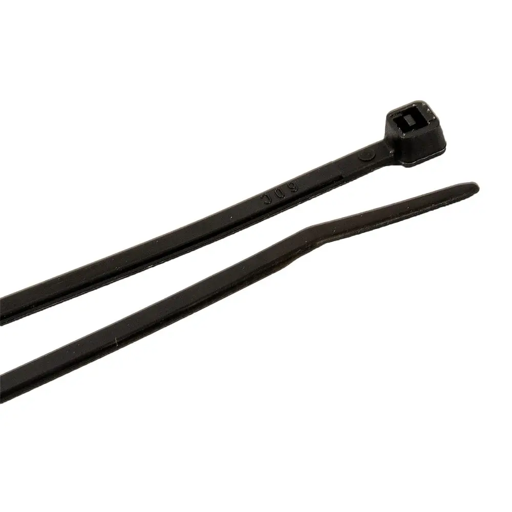 Cable Ties, 8 In Black Ultra Light-Duty, 100-Pack 1
