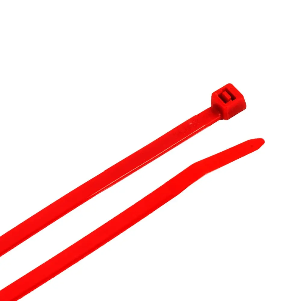 Cable Ties, 8 In Red Standard Duty, 100-Pack 1