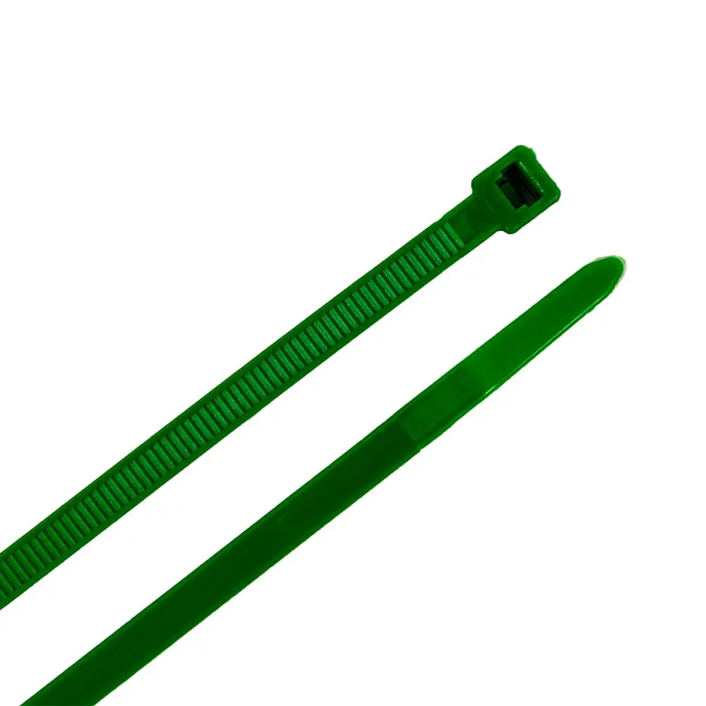 Cable Ties, 8 In Green Standard Duty, 100-Pack 1