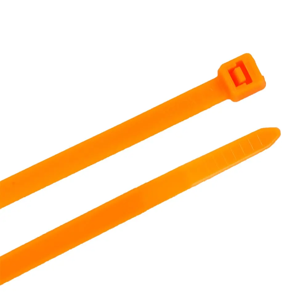Cable Ties, 8 In Orange Standard Duty, 100-Pack 1