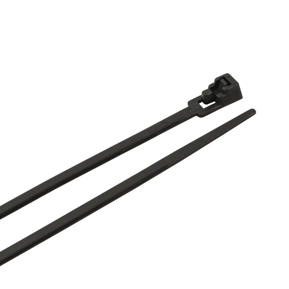 Cable Ties, 8 In Black Releasable Standard Duty, 100-Pack 1