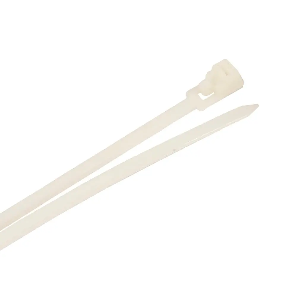 Cable Ties, 11 In Natural Releasable Standard Duty, 25-Pack 1